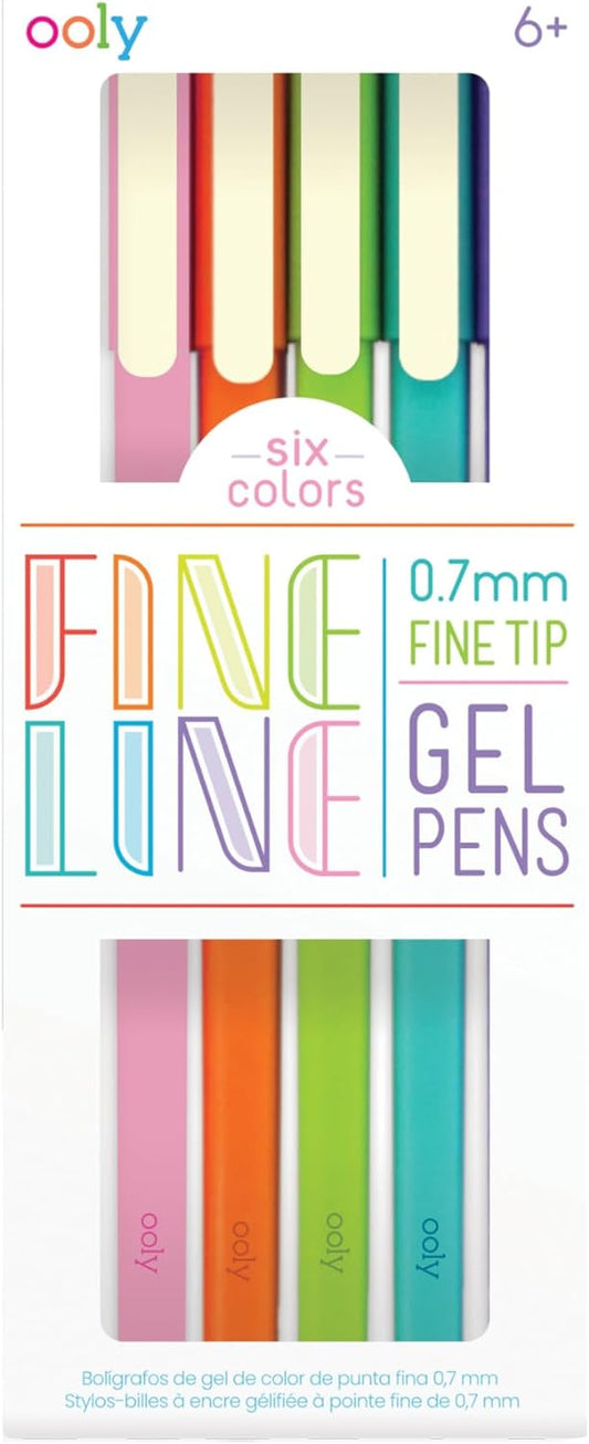 Fine Line Gel Pens-0.7mm  (Set of 6)