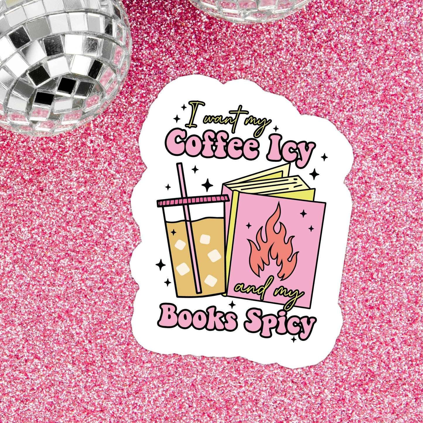Coffee Icy Books Spicy Sticker