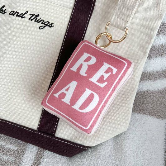 READ Puff Book Keychain