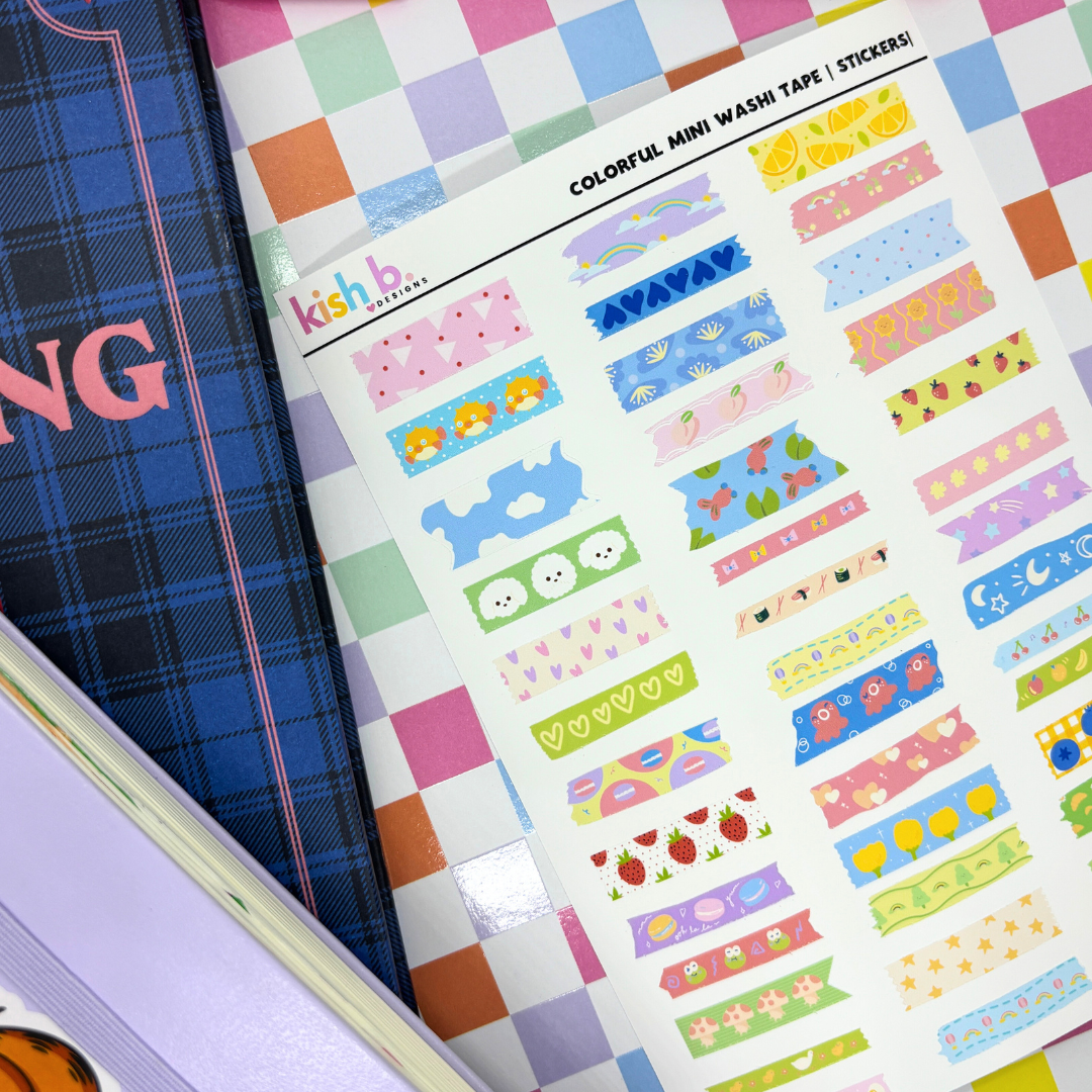 Mini Washi Tape Sticker Sheet