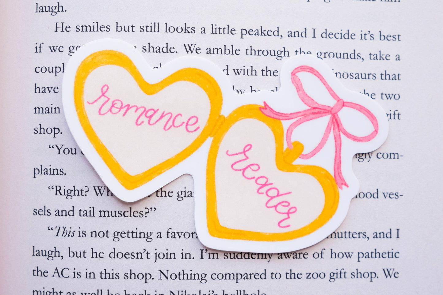 Romance Reader Locket Sticker