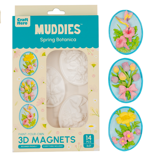 Muddies™ 3D Magnet Painting Kit — Spring Botanica