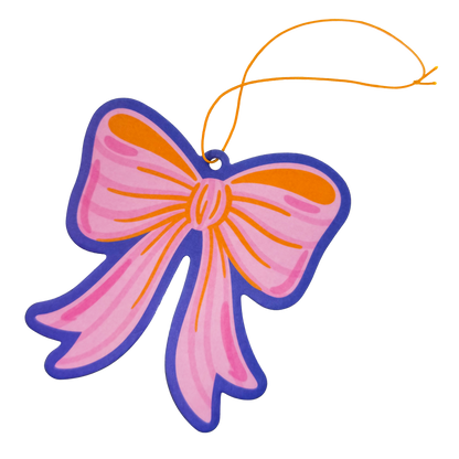 Pretty in Pink Striped Bow Air Freshener