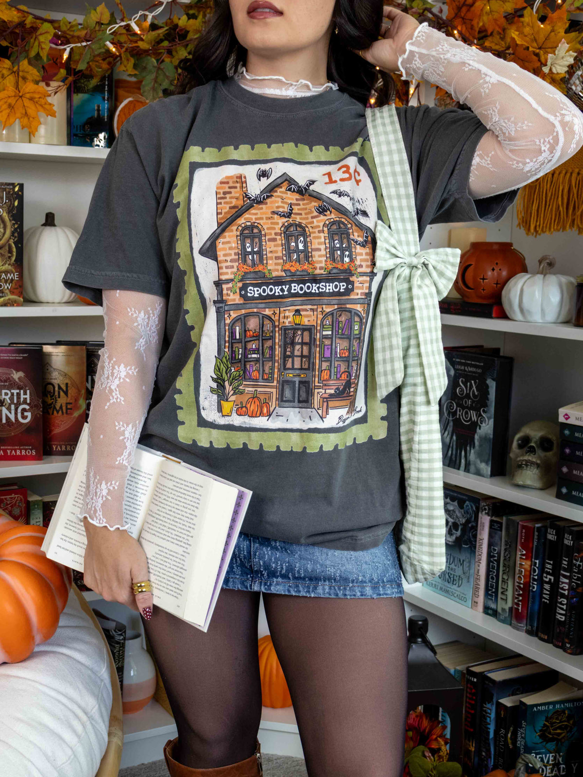 Spooky Bookshop Stamp Tee