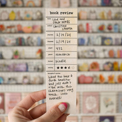 Book Review Notepad
