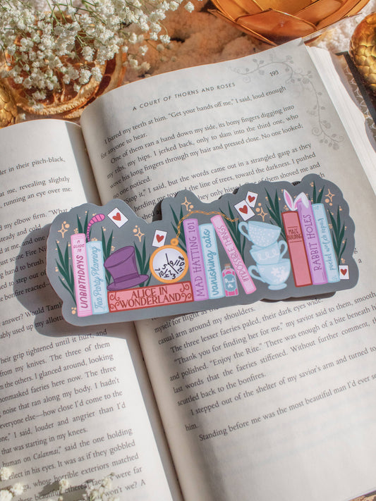 Alice in Wonderland Bookshelf Bookmark