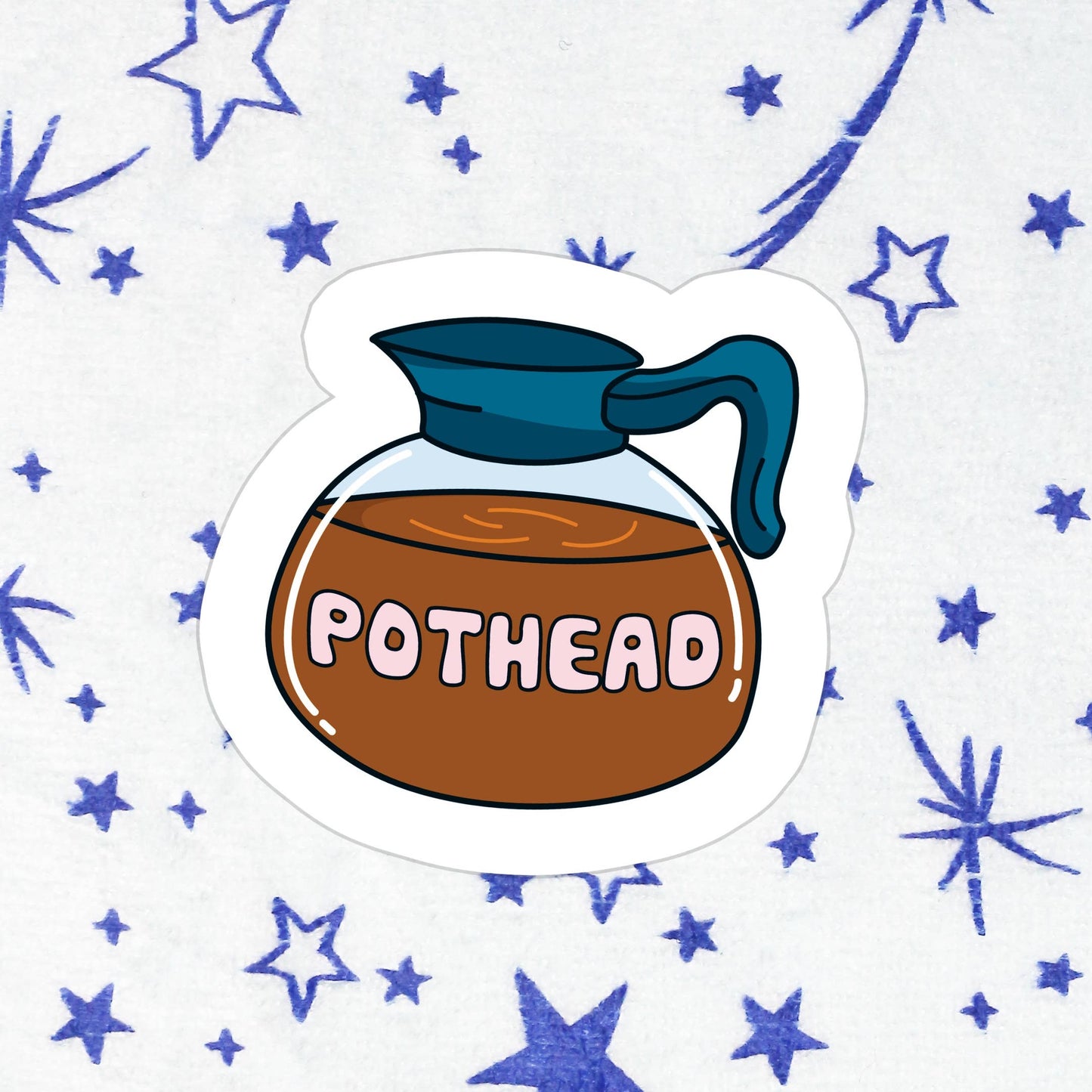 Coffee Pothead Sticker