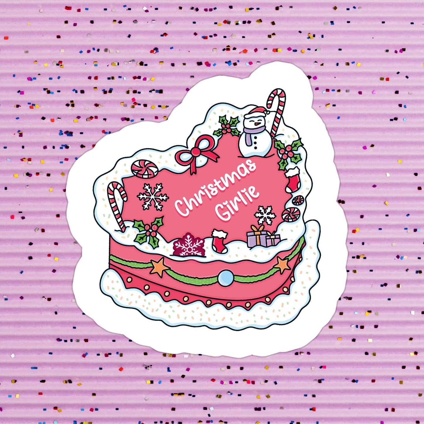 Christmas Girlie Sticker