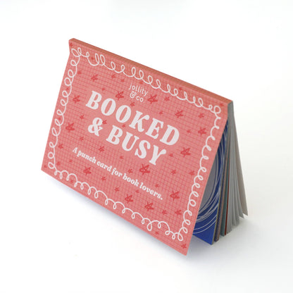 Booked & Busy Book Theme Punch Card Booklet