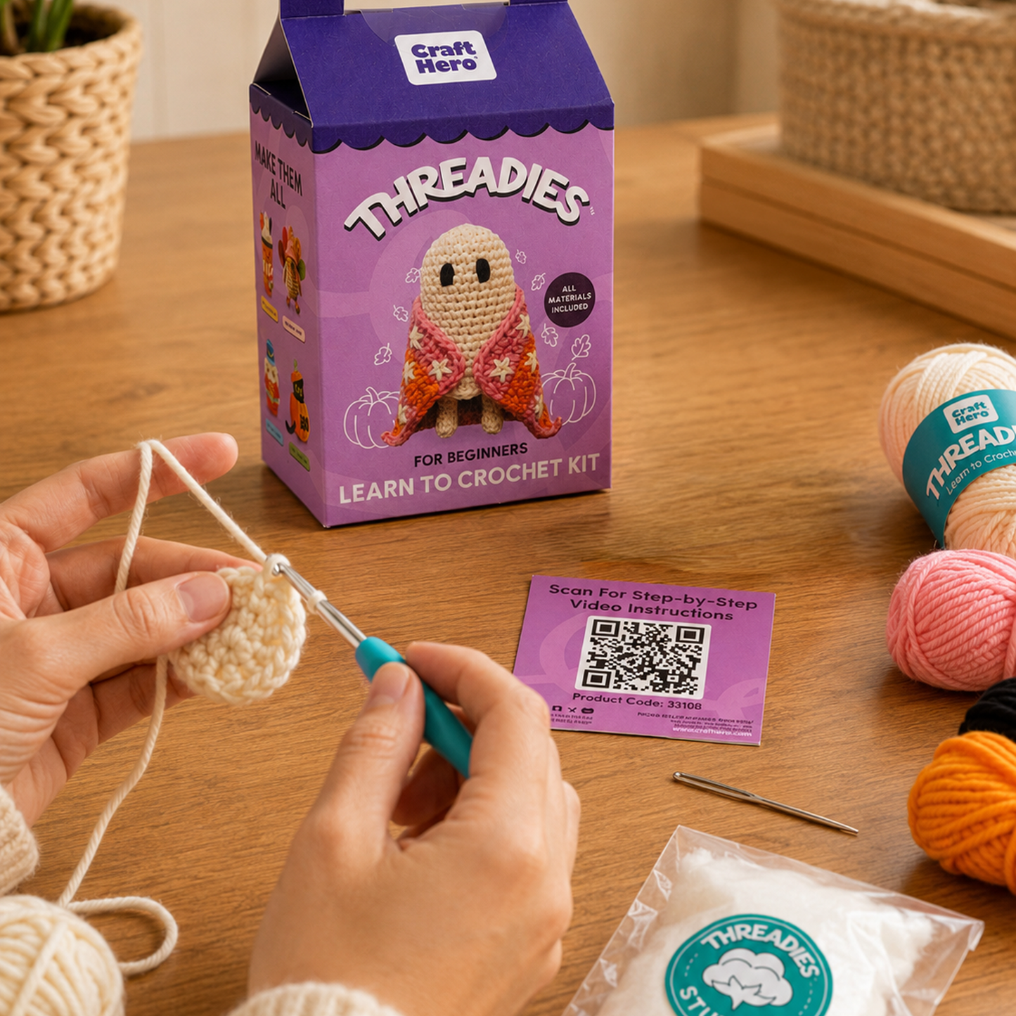 Halloween Crochet Kit for Beginners | Casper | DIY