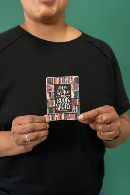 Brake for Bookshops Sticker