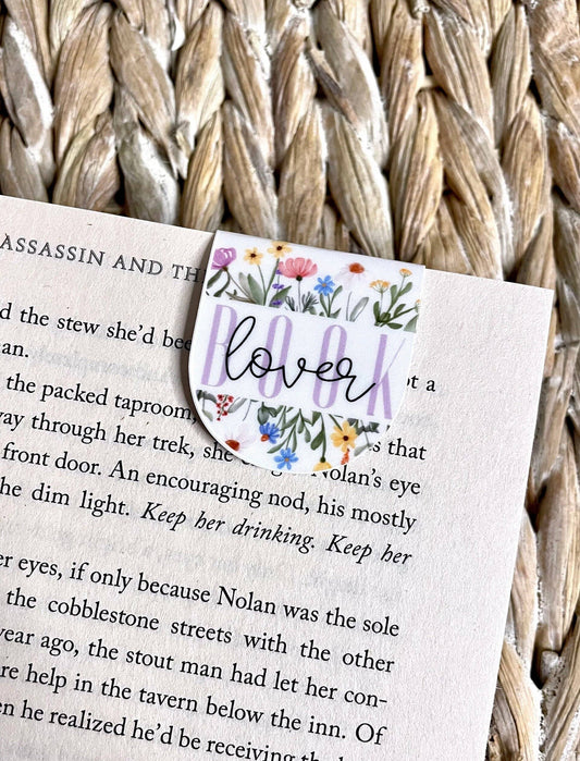 Floral Book Lover Magnetic Bookmark