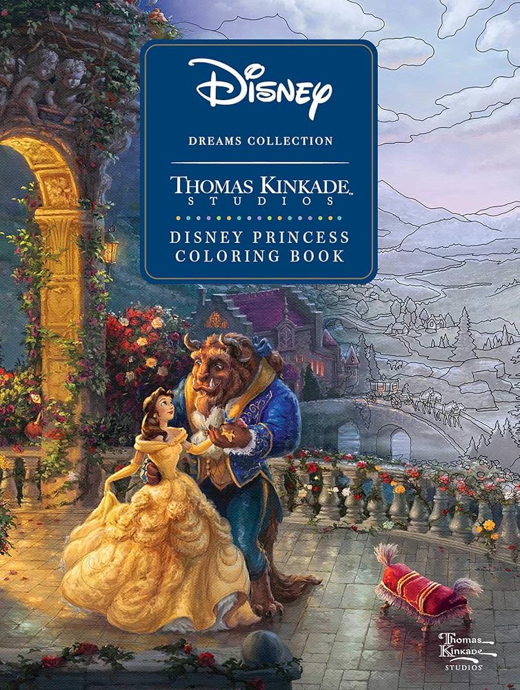 Disney Dreams Collection Thomas Kinkade Studios Disney Princess Coloring Book cover image