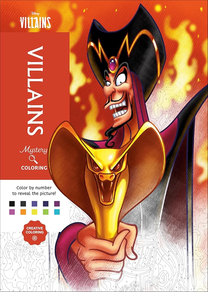 Disney Mystery Coloring: Disney Villains: A Color by Number Book cover image