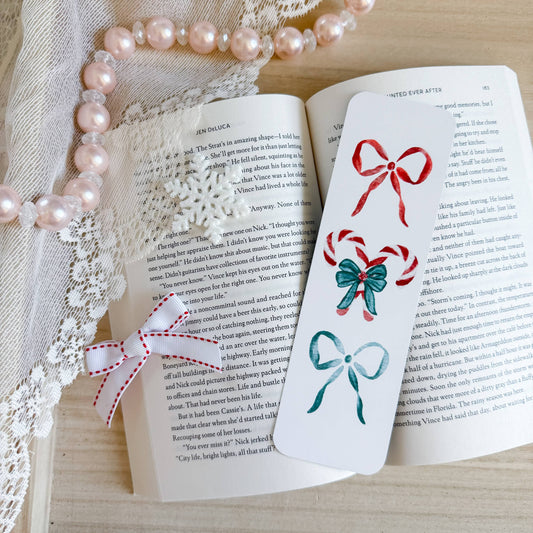 Coquette Candy Cane Bookmark