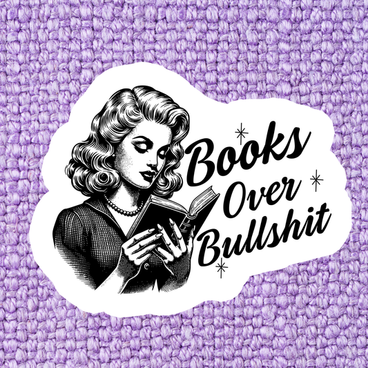 Books Over Bullshit Sticker