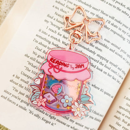 Reading Is My Jam Shaker Keychain