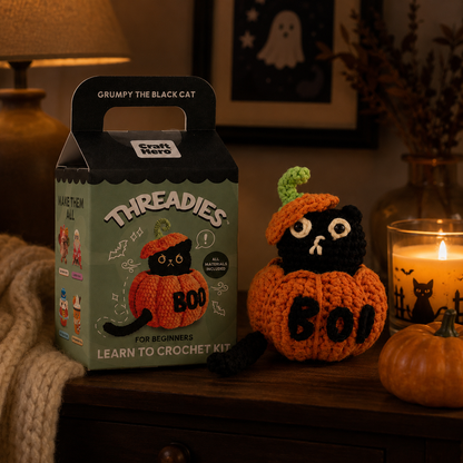 Pumpkin Grumpy Cat Crochet Kit