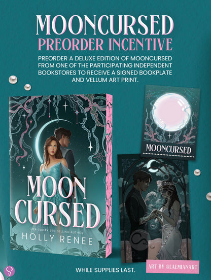 (Pre-Order: 11/3/26)Mooncursed by Holly Renee (The Drowned King series: Book #1- Deluxe Edition- Signed Bookplate and Art print included )