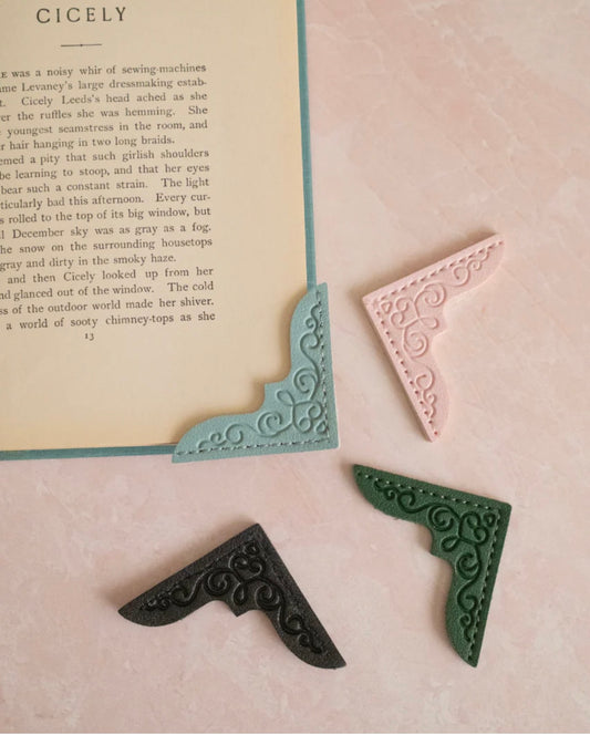 Leather Corner Bookmarks