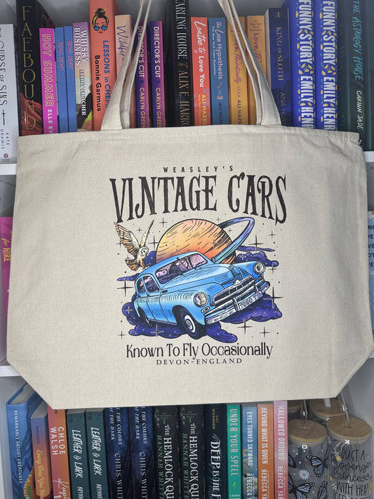 Wizard Vintage Car Tote Bag