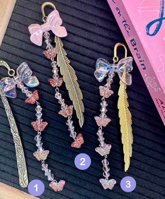 Pink Bejeweled Bookmarks