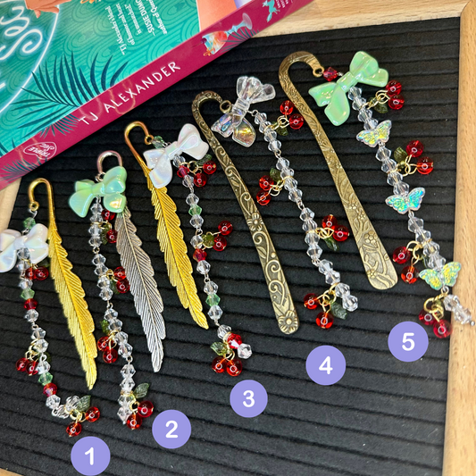 Cherry Bejeweled Bookmarks