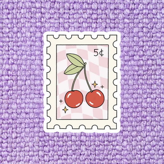 Cherry Stamp Sticker