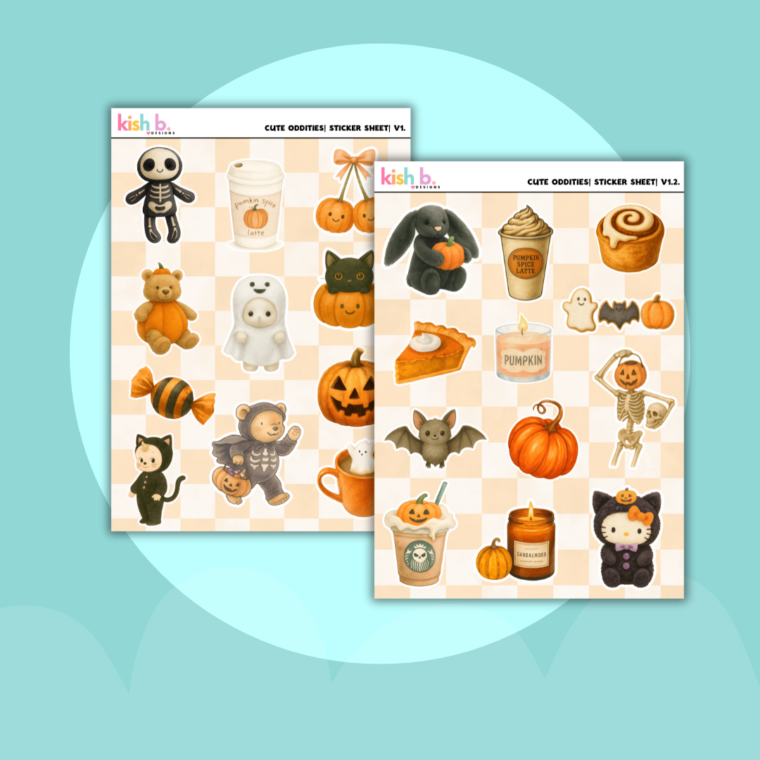 Cute Oddities Sticker Sheet