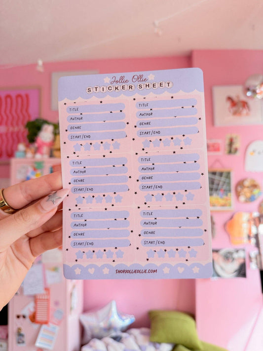 Blue Star Book Review Sticker Sheet