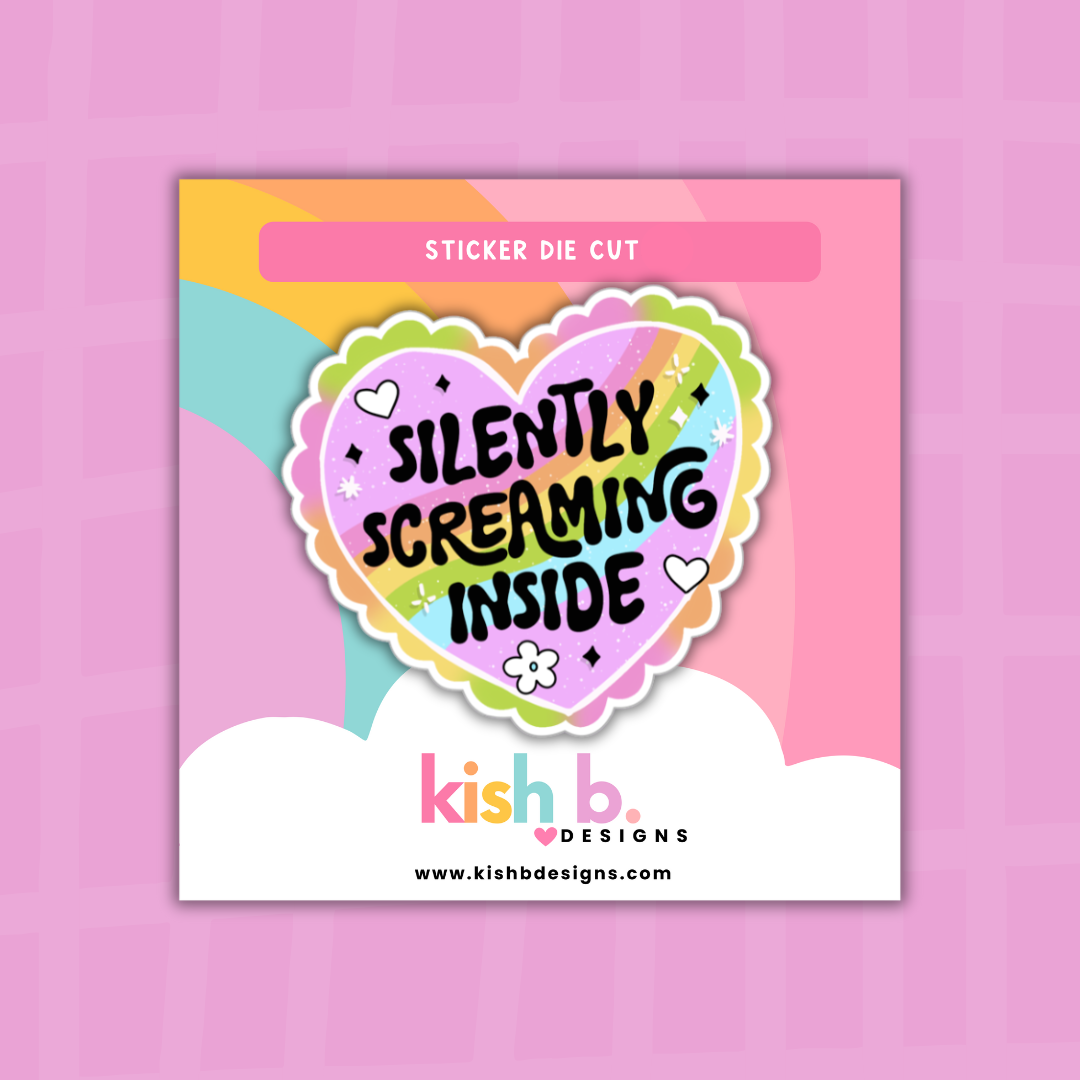 Silently Screaming Inside Sticker