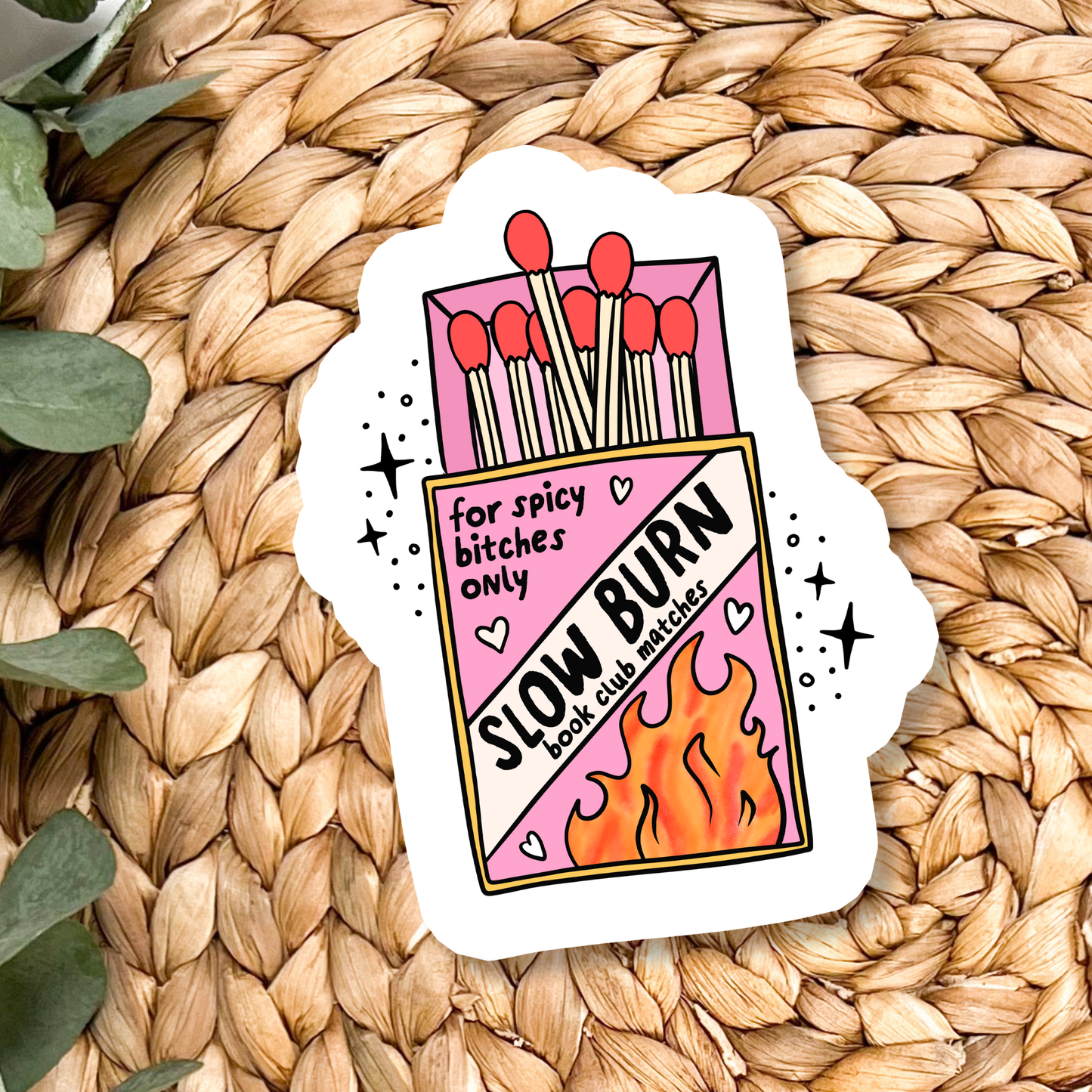 Slow Burn Book Club Matches Sticker