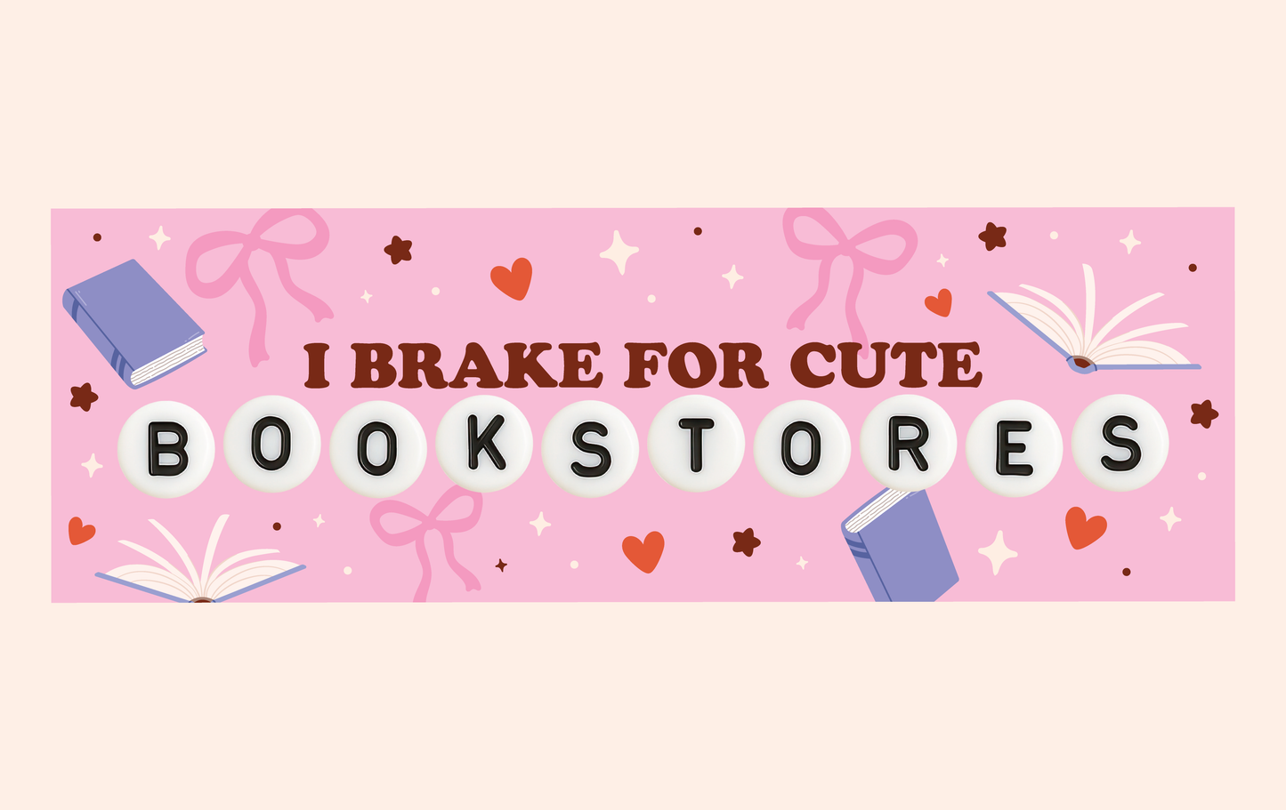 Magnetic Pink Bumper Sticker