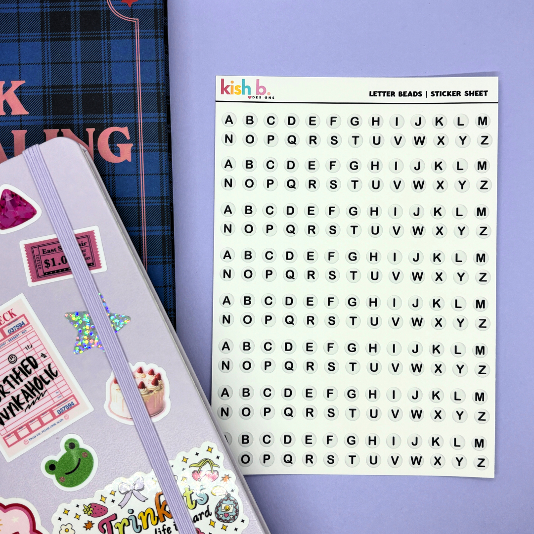 Letter Beads Sticker Sheet