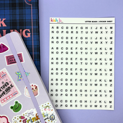 Letter Beads Sticker Sheet