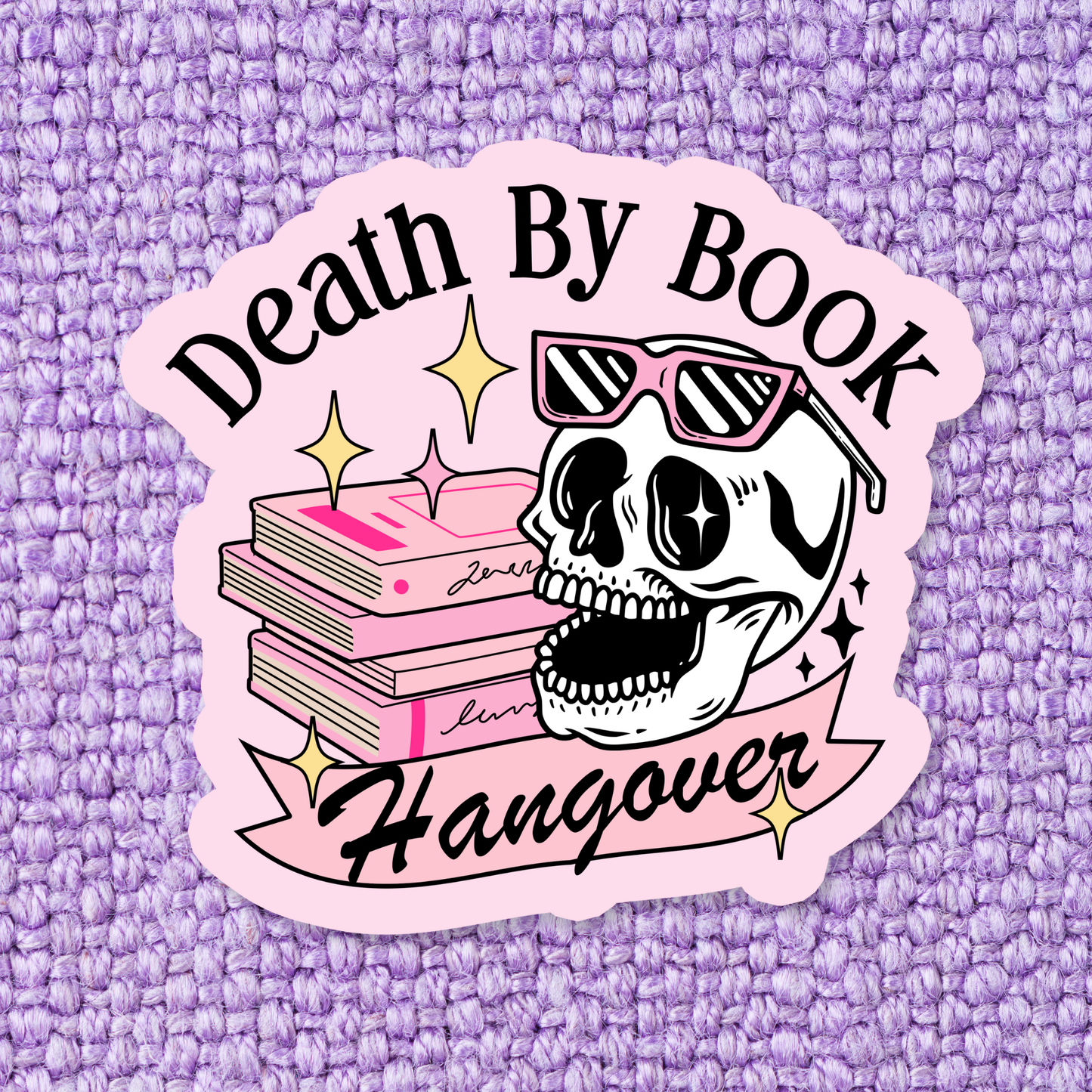 Death By Book Hangover Sticker