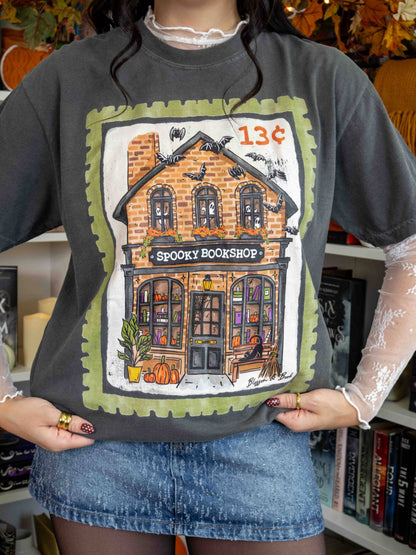 Spooky Bookshop Stamp Tee