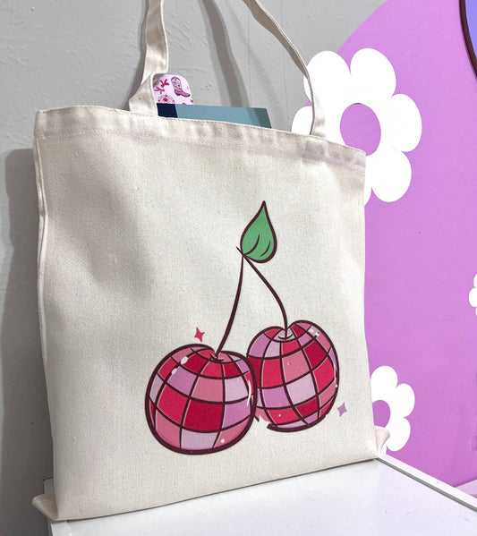 Disco Cherry Tote Bag