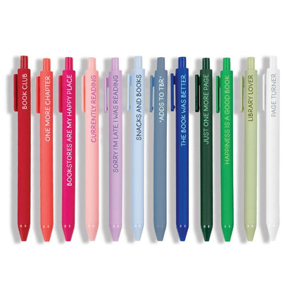 Book Nook Reading Quotes Pen Set of 12