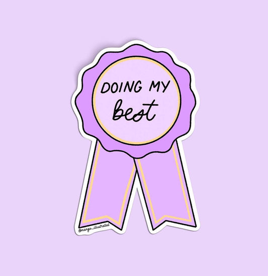 Doing My Best Award Sticker