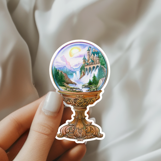 Fantasy Castle Globe Sticker