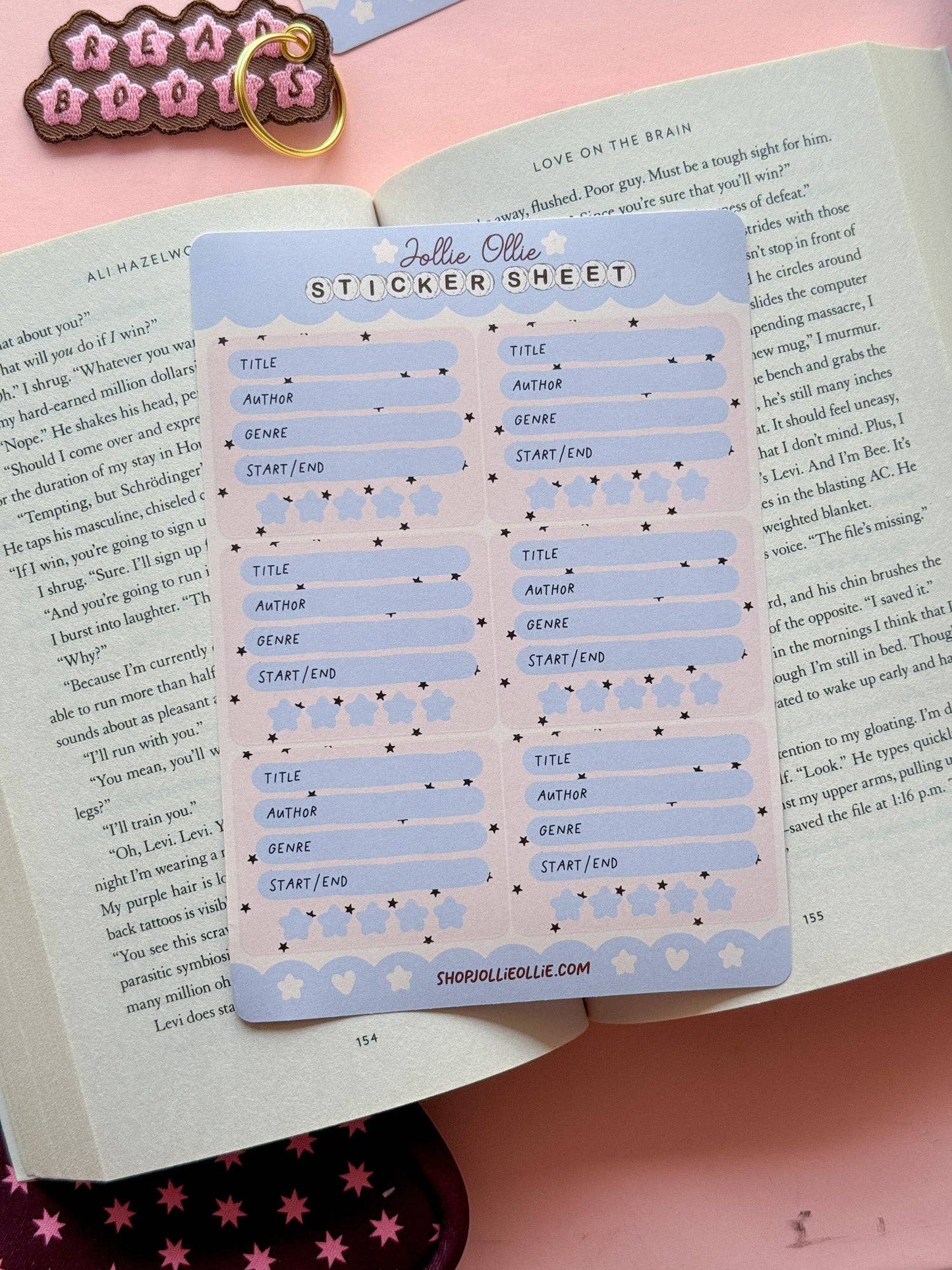 Blue Star Book Review Sticker Sheet