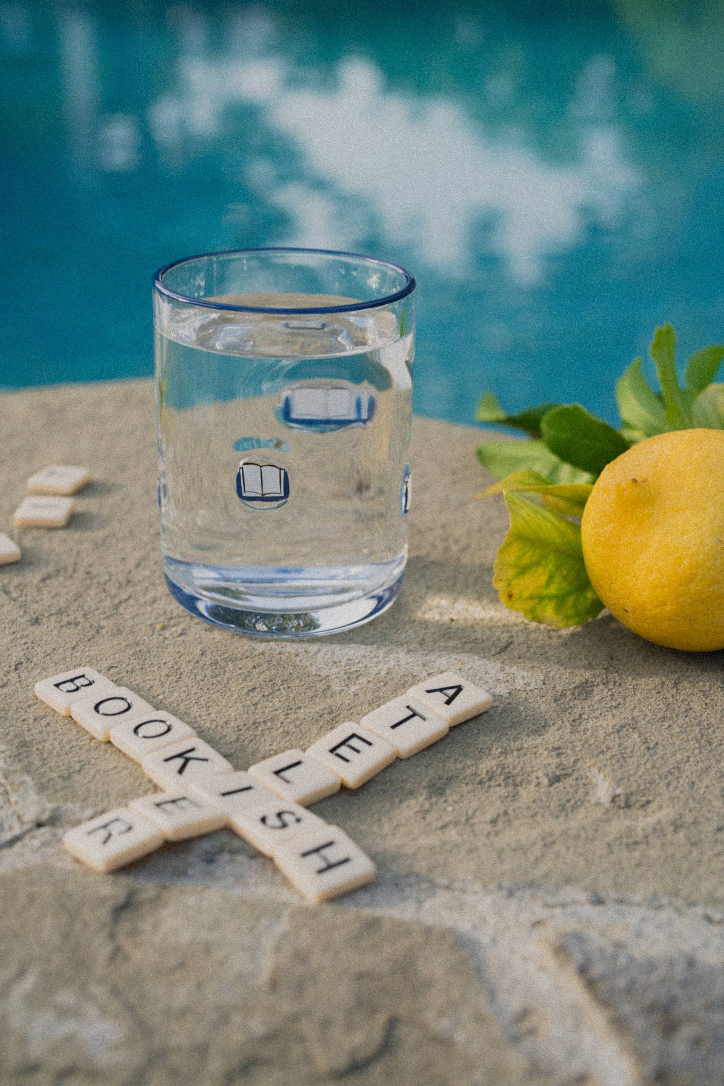 Book Icon Drinking Glass