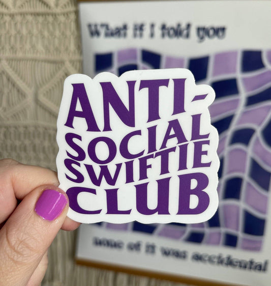 Anti-Social Swiftie Club Sticker