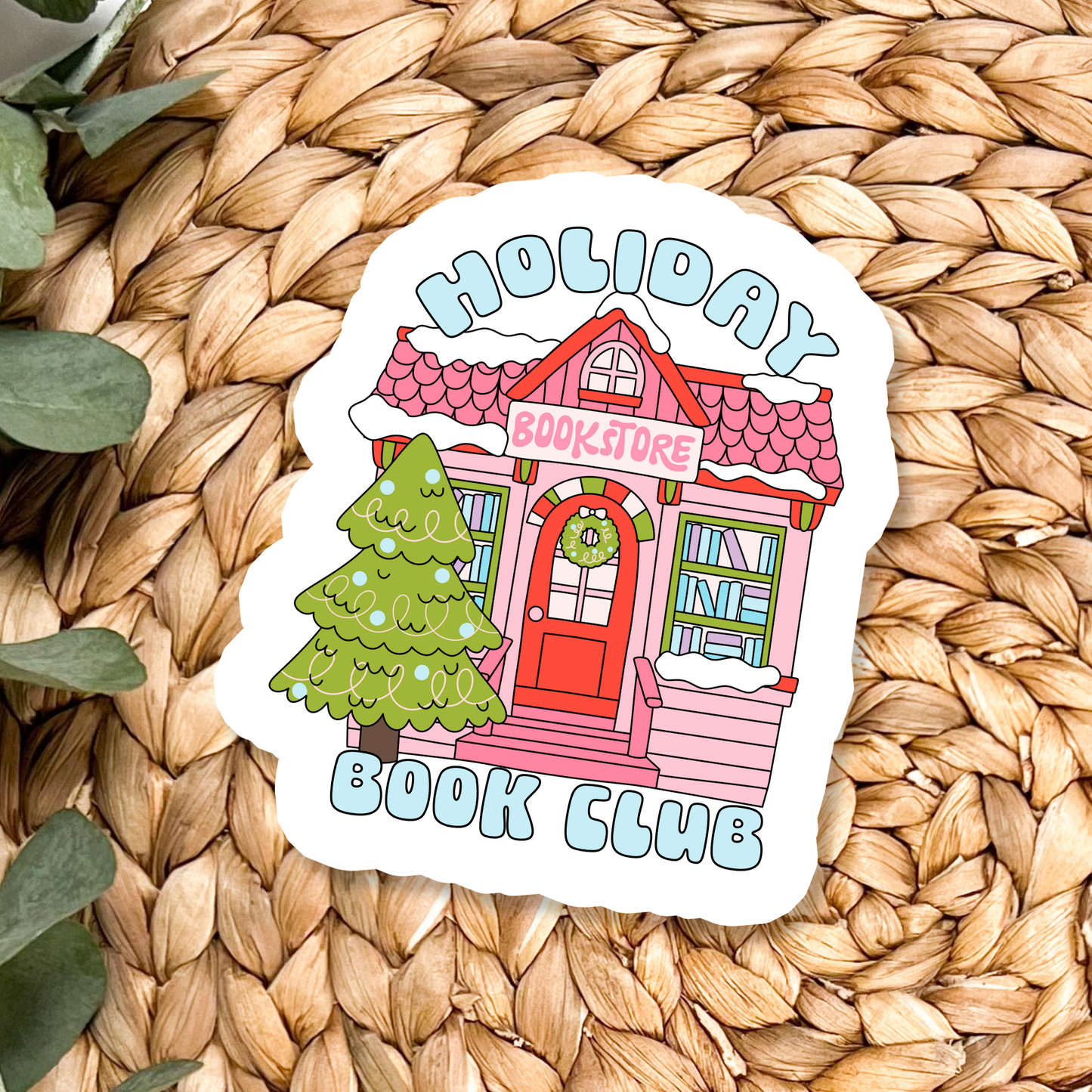 Holiday Book Club Sticker