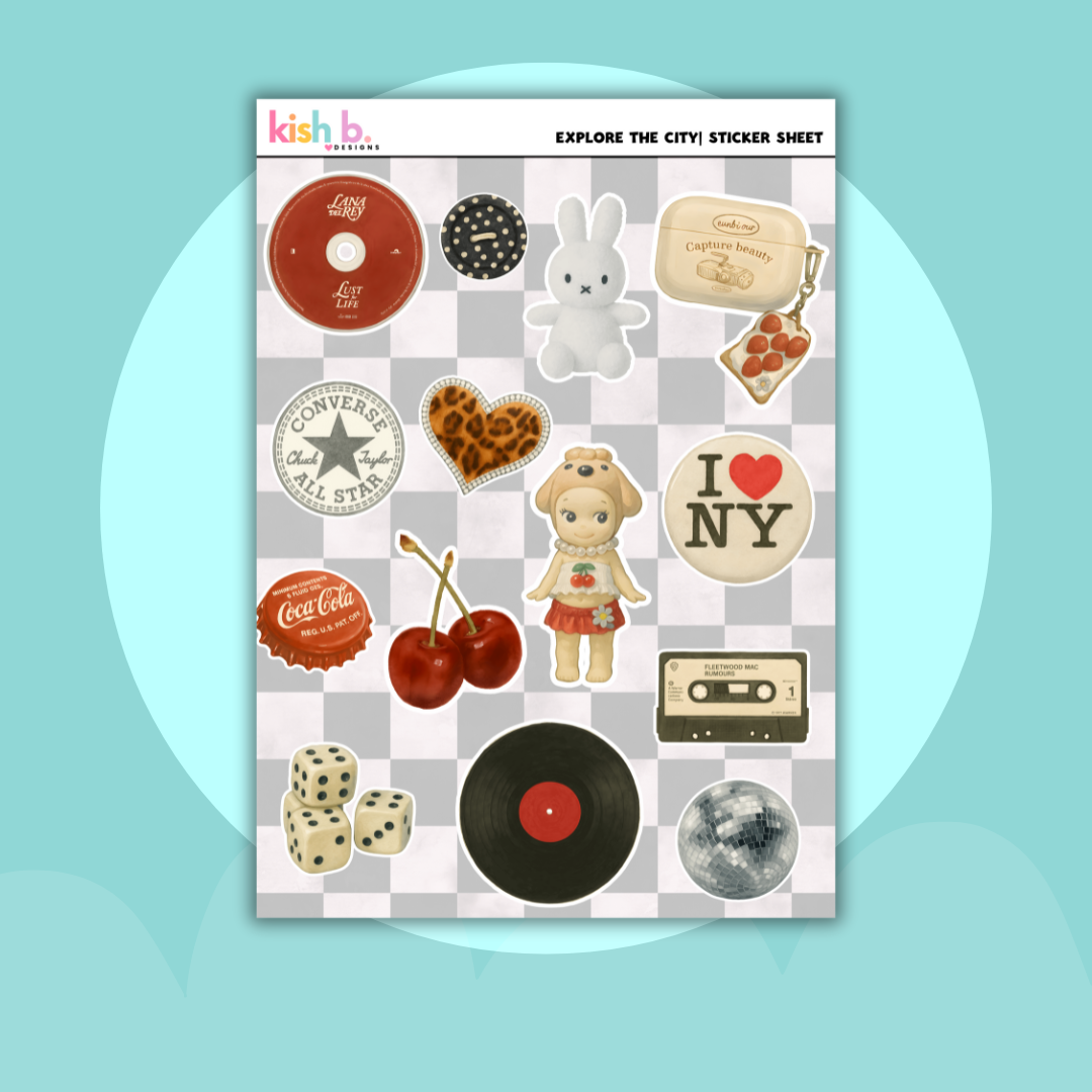 Explore the City Sticker Sheet