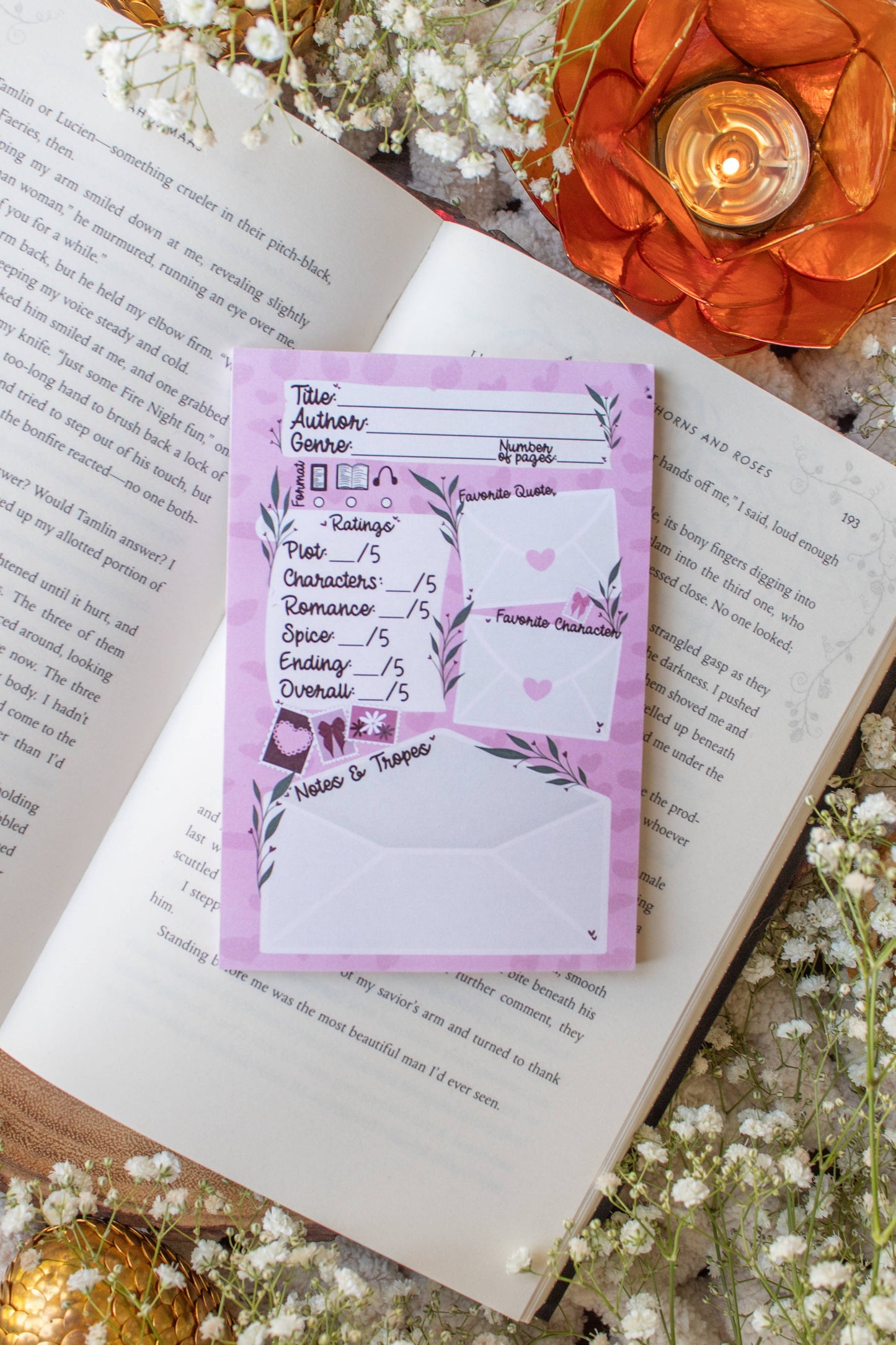 Love Letters Book Review Notepad