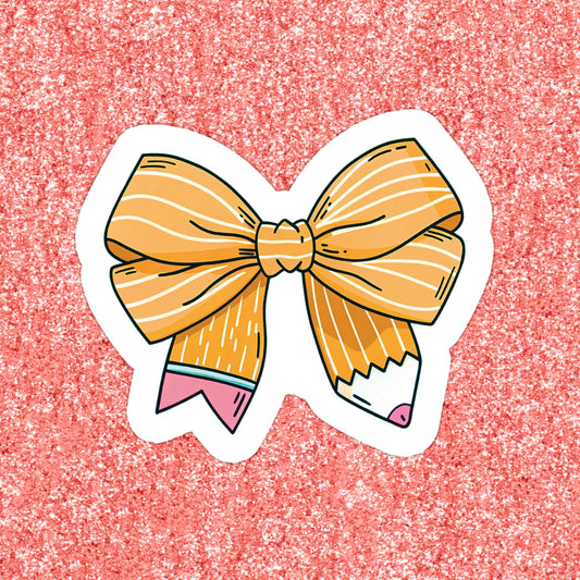 Pencil Bow Sticker