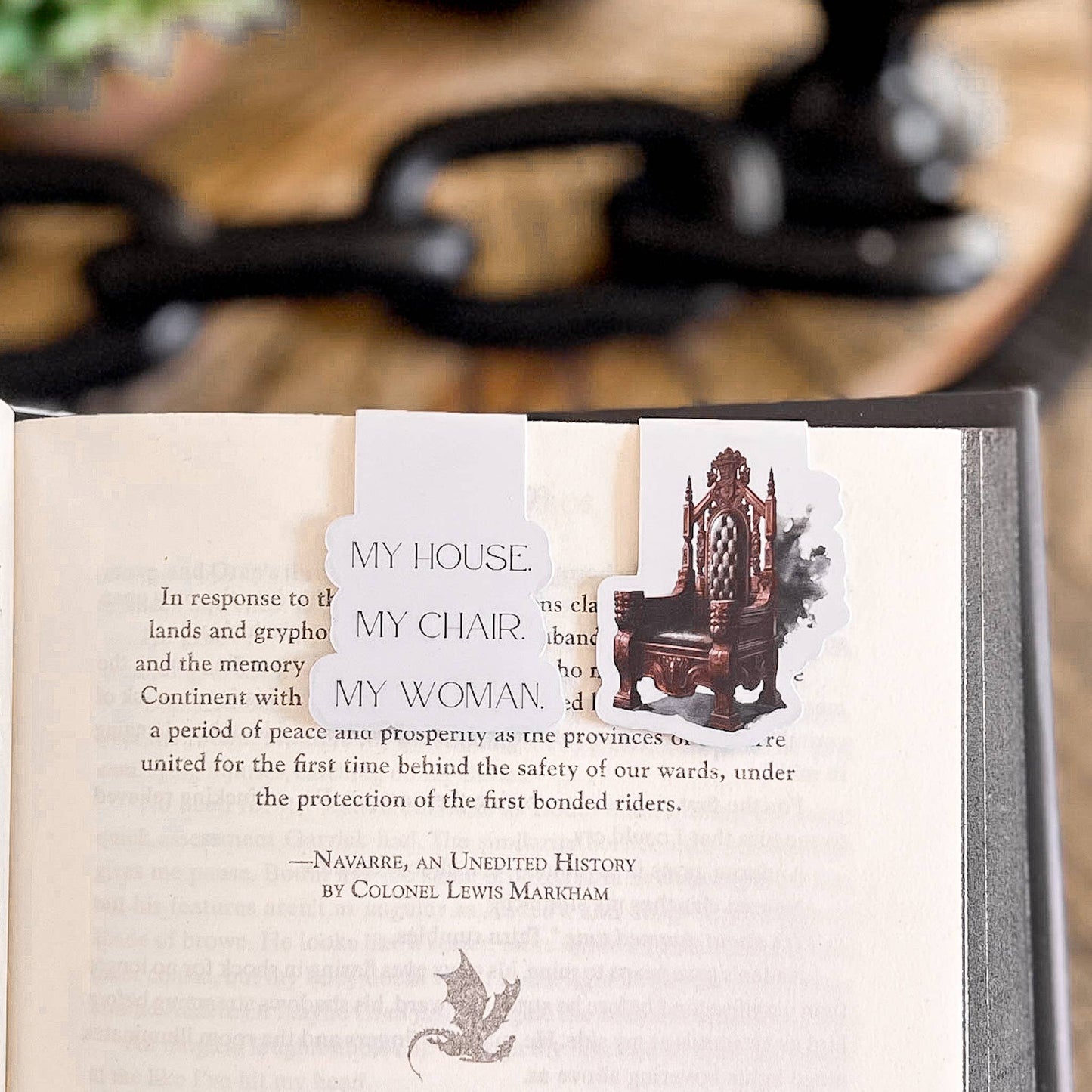 My House, My Chair, My Woman, Iron Flame Magnetic Bookmark