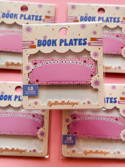 Letter Bead Book Plate Sticker Pack